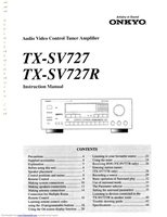 Onkyo TXSV727OM Audio/Video Receiver Operating Manual